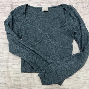 WILFRED LONG SLEEVE GREEN TOP